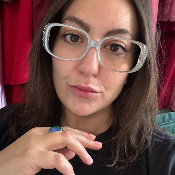 UNREAL blumarine 90s y2k eyeglasses frames * read description iridescent - Picture 9 of 10